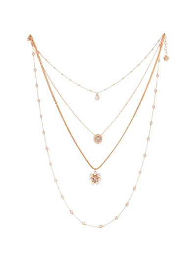 Anton Heunis Thalasse Crystal-embellished Necklace In Pink