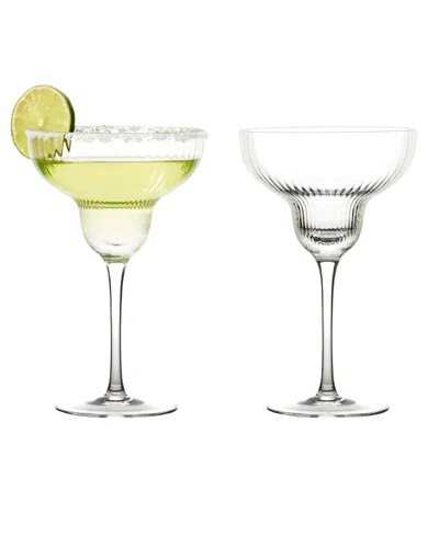 Anton Studio Designs Empire Clear Margarita Glasses, Set Of 2