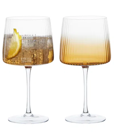 Anton Studio Designs Empire Gin Glasses Amber, Set Of 2