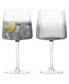 Anton Studio Designs Empire Gin Glasses Smoke, Set Of 2 In Smoke