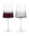 Anton Studio Designs Empire Wine Glasses Smoke, Set Of 2 In Smoke