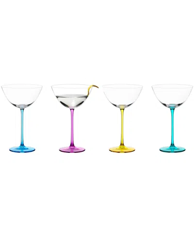 Anton Studio Designs Gala Cocktail Glasses, Set Of 4 In Multicolor