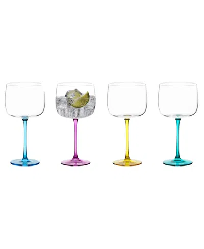 Anton Studio Designs Gala Gin Glasses, Set Of 4 In Multicolor