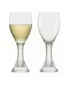 Anton Studio Designs Manhattan White Wine Glasses, Set Of 2 In Clear