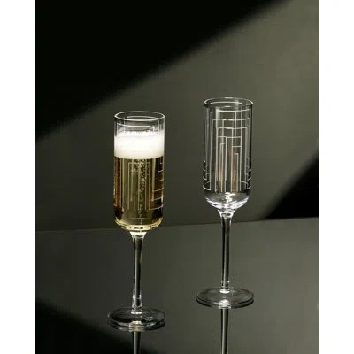 Anton Studio Designs Maze - Champagne Flutes  - Clear