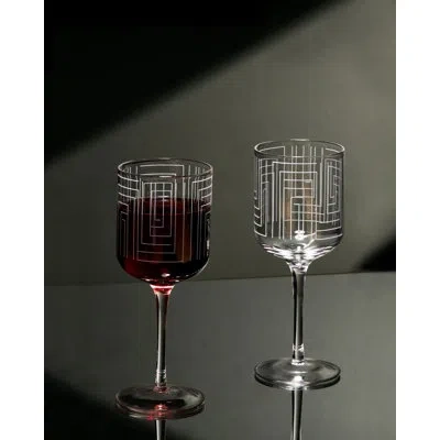 Anton Studio Designs Maze Clear Wine Glasses