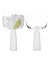 Anton Studio Designs Oslo Gin Glasses Frost, Set Of 2 In Clear