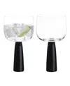 Anton Studio Designs Oslo Gin Glasses, Set Of 2 In Black