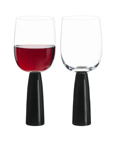 Anton Studio Designs Oslo Wine Glasses, Set Of 2 In Black