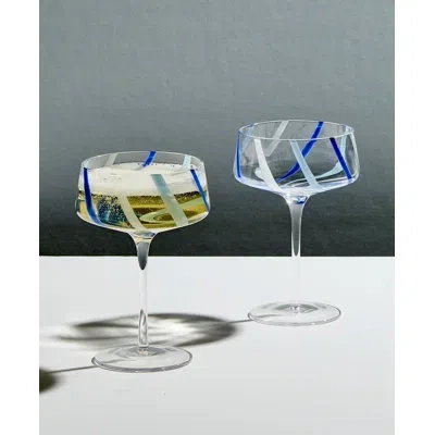 Anton Studio Designs Rio Champagne Coupes In Azure