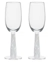 Anton Studio Designs Set Of 2 Björn Champagne Flutes In White