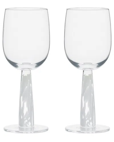 Anton Studio Designs Set Of 2 Björn Wine Glasses In White