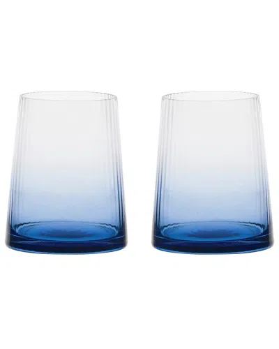 Anton Studio Designs Set Of 2 Empire Blue Dof Tumblers