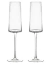 Anton Studio Designs Set Of 2 Empire Clear Champagne Flutes