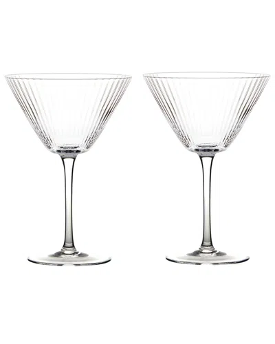 Anton Studio Designs Set Of 2 Empire Clear Cocktail Glasses