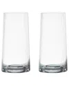 Anton Studio Designs Set Of 2 Empire Clear Highball Tumblers