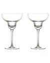 Anton Studio Designs Set Of 2 Empire Clear Margarita Glasses