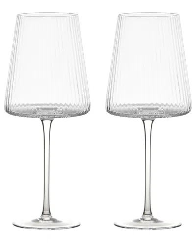 Anton Studio Designs Set Of 2 Empire Clear Wine Glasses