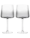 Anton Studio Designs Set Of 2 Empire Gin Glasses In Grey
