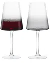 Anton Studio Designs Set Of 2 Empire Wine Glasses In Grey