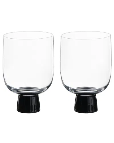 Anton Studio Designs Set Of 2 Oslo Dof Tumblers In Black