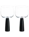 Anton Studio Designs Set Of 2 Oslo Gin Glasses In Black