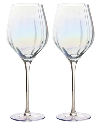Anton Studio Designs Set Of 2 Palazzo Wine Glasses In Transparent