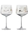 Anton Studio Designs Set Of 2 Skye Gin Glasses In Gold