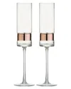Anton Studio Designs Set Of 2 Soho Champagne Flutes In Gold