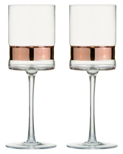 Anton Studio Designs Set Of 2 Soho Wine Glasses In Gold