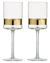 Anton Studio Designs Set Of 2 Soho Wine Glasses In Gold