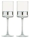 Anton Studio Designs Set Of 2 Soho Wine Glasses In Silver