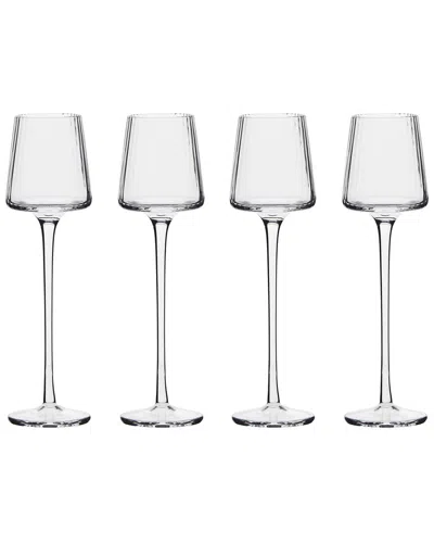Anton Studio Designs Set Of 4 Empire Clear Cordial Glasses