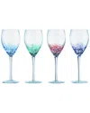 Anton Studio Designs Set Of 4 Speckle Wine Glasses