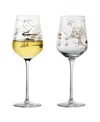 Anton Studio Designs Skye Wine Glasses, Set Of 2 In Gold