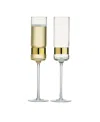Anton Studio Designs Soho Champagne Flutes, Set Of 2 In Gold