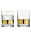 Anton Studio Designs Soho Double Old Fashioned Tumblers, Set Of 2 In Gold