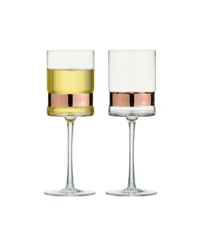 Anton Studio Designs Soho Wine Glasses, Set Of 2 In Bronze