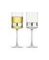 Anton Studio Designs Soho Wine Glasses, Set Of 2 In Silver