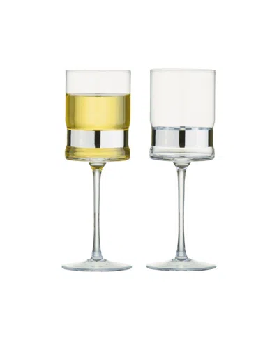 Anton Studio Designs Soho Wine Glasses, Set Of 2 In Silver