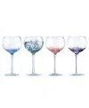 Anton Studio Designs Speckle Gin Glasses, Set Of 4 In Multicolor