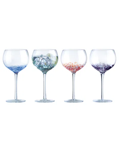 Anton Studio Designs Speckle Gin Glasses, Set Of 4 In Multicolor