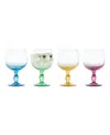 Anton Studio Designs Set Of 4 Swirl Gin Glasses In Multicolor