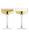 Anton Studio Designs Wave Champagne Coupes, Set Of 2 In Gold