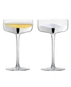 Anton Studio Designs Wave Champagne Coupes, Set Of 2 In Silver