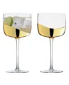 Anton Studio Designs Wave Gin Glasses, Set Of 2 In Gold