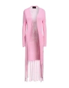 Antonella Rizza Woman Cardigan Pink Size L Viscose, Cotton In Pink