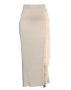 Antonella Rizza Woman Maxi Skirt Camel Size S Viscose, Polyester In Beige