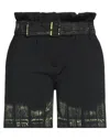 Antonella Rizza Woman Shorts & Bermuda Shorts Black Size L Viscose, Cotton In Black