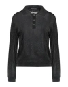 Antonella Rizza Woman Sweater Black Size L Viscose, Polyester In Black